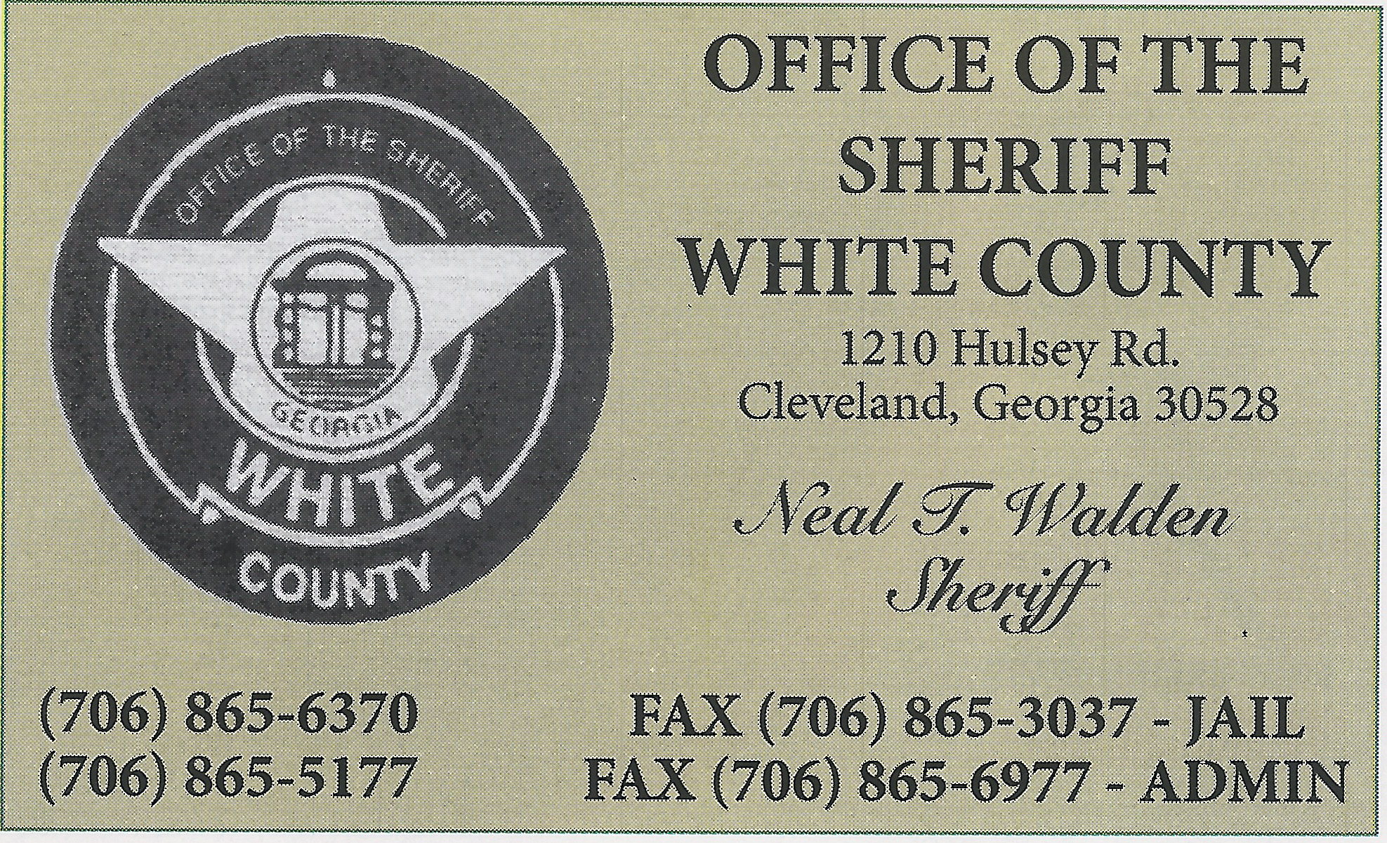 White County Sheriff Neal Walden