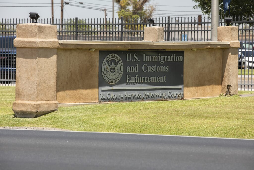 The U.S. Immigration and Customs Enforcement Service Processing Center in El Centro, Calif., on May 27, 2022.  (Photo by Matt Gush/Getty Images)