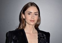Lily Collins’ Geometric Bathroom Light is The Unexpected (Yet Ultra-Chic) Complement to Her Scandi Minimalist Space