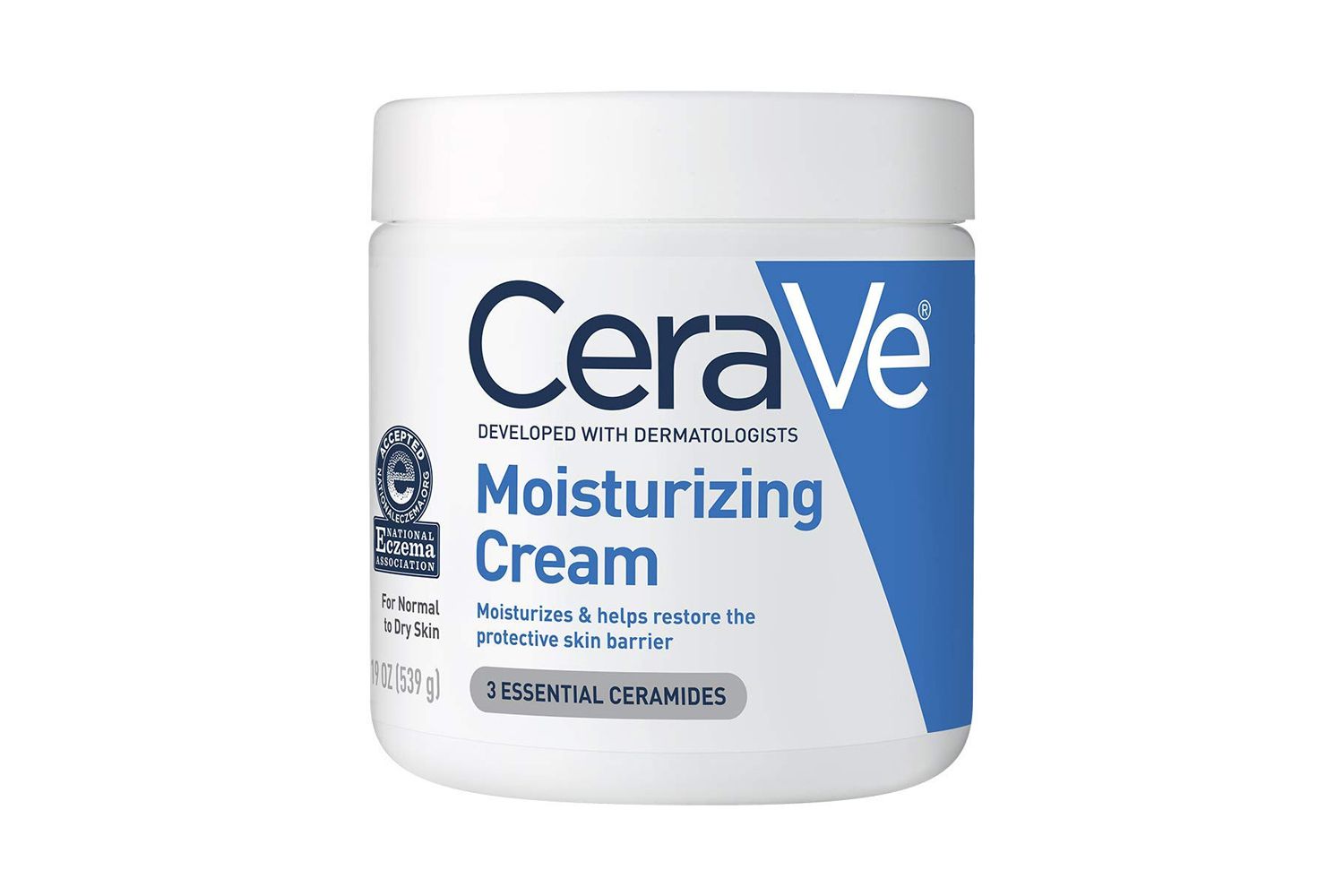 Amazon CeraVe Moisturizing Cream displayed on a white background