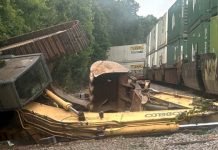 HCSO: Train hits 18-wheeler, causing derailment; several crossings closed